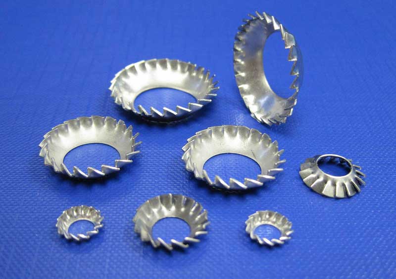 Serrated Lock Washers Countersunk Type V M3 up to M8 Din6798V