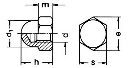 Hex Dome Nut High Type