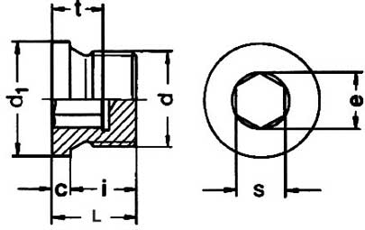 Socket Pipe Plug Cylindrical Thread M10 up to M36 1/8